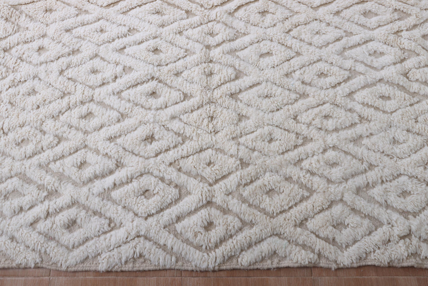 Moroccan rug ivory - Creamy rug - Moroccan cream rug - Wool berber rug - Beni ourain rug - Custom rug - Handmade rug - Moroccan area rug
