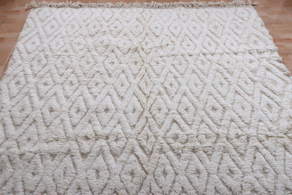 Moroccan rug ivory - Creamy rug - Moroccan cream rug - Wool berber rug - Beni ourain rug - Custom rug - Handmade rug - Moroccan area rug