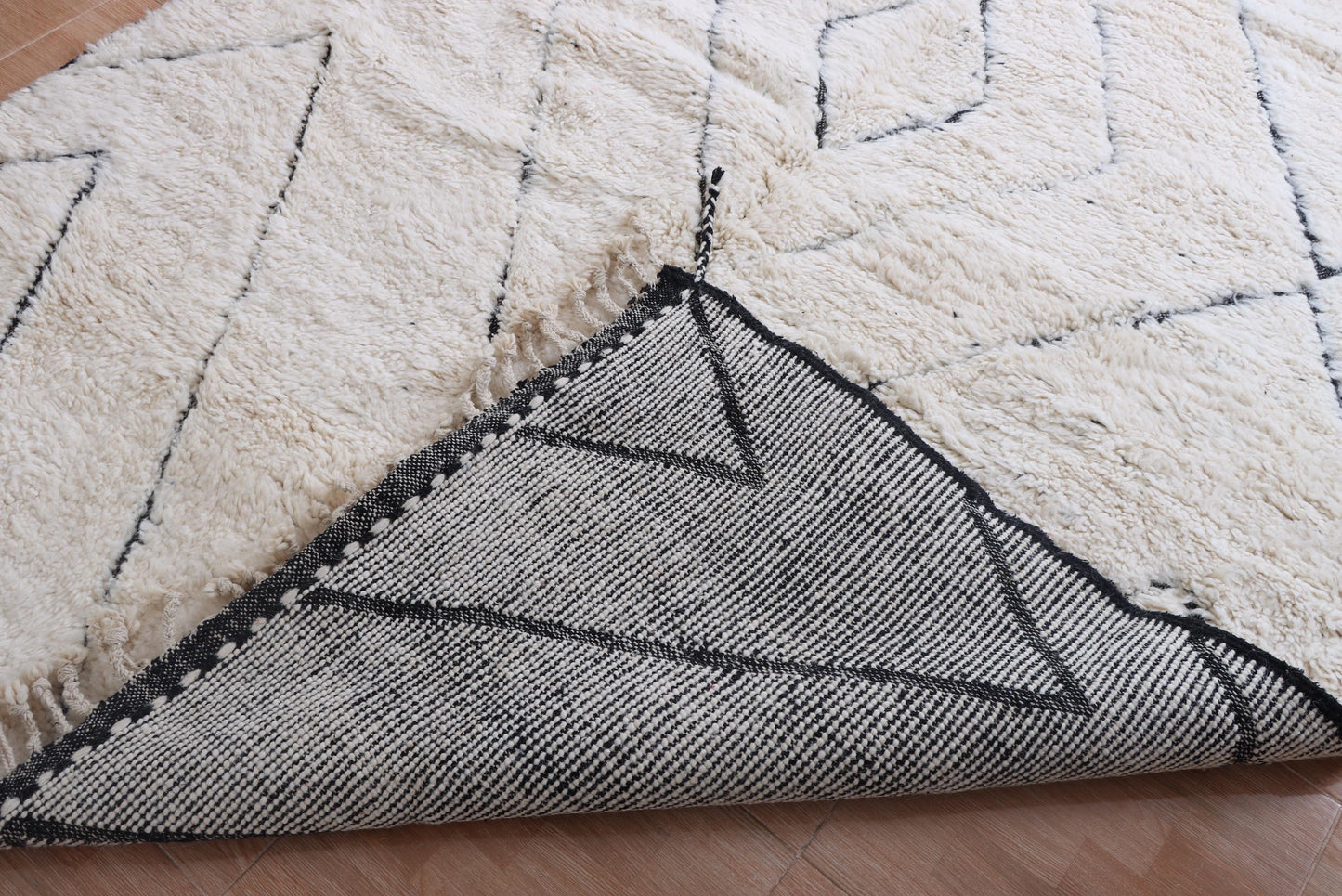 Moroccan rug hand knotted - Beni ourain rug - All wool berber rug - Custom rug - Handmade rug - Genuine lamb wool