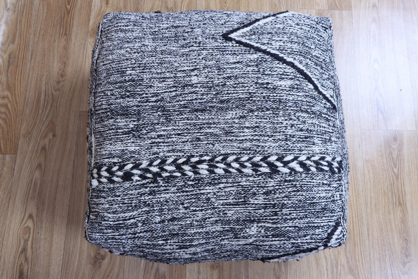 Moroccan Kilim Pouf Cover, Beni Ourain Floor Pillow, Floor Cushion Cover