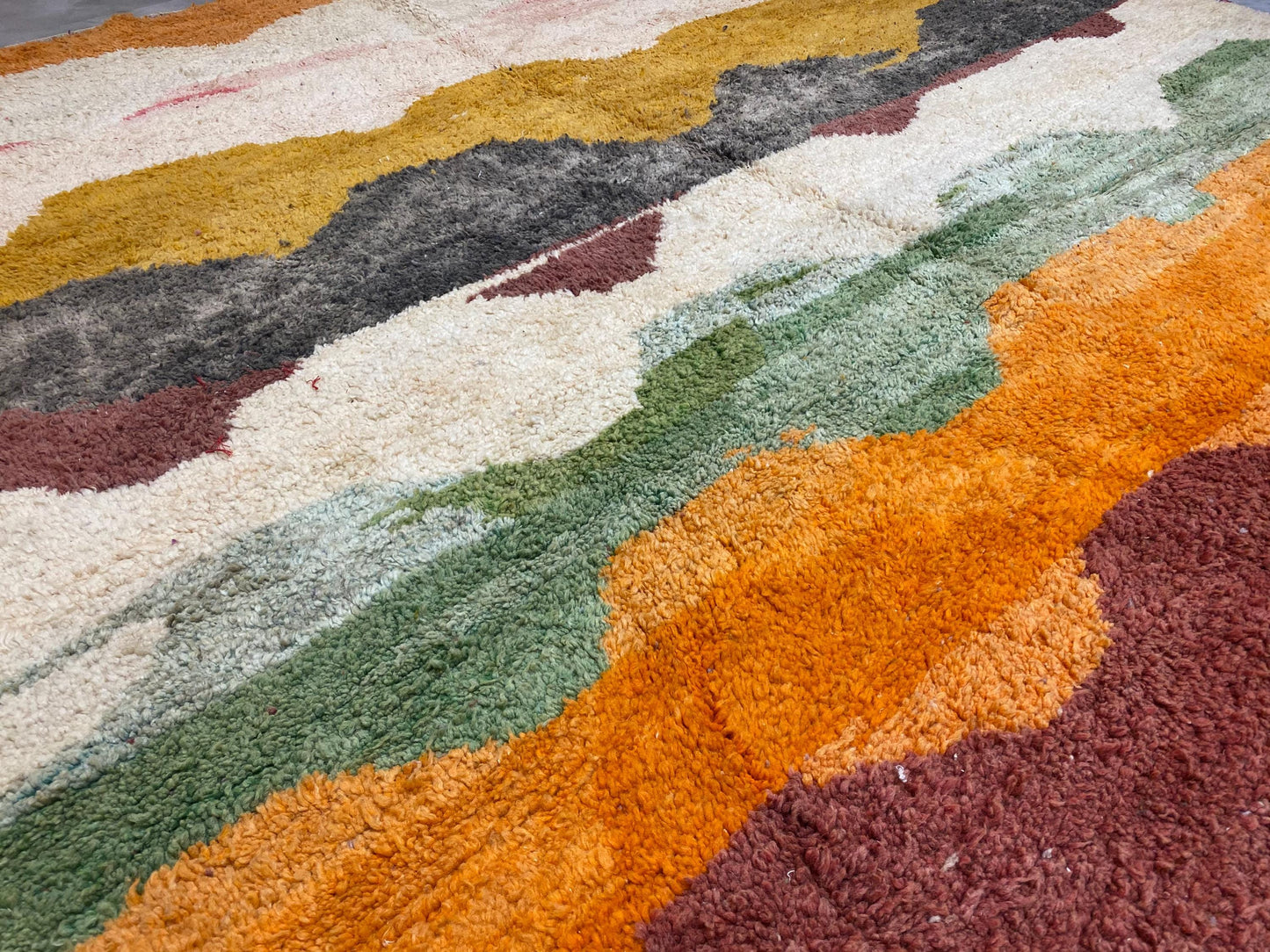 Gorgeous Beni Ourain Custom rugs living room -Berber Yellow rug -Amazing Multicolored Rug-Handmade Wool Rug-Berber Carpet-Genuine Wool Rug .