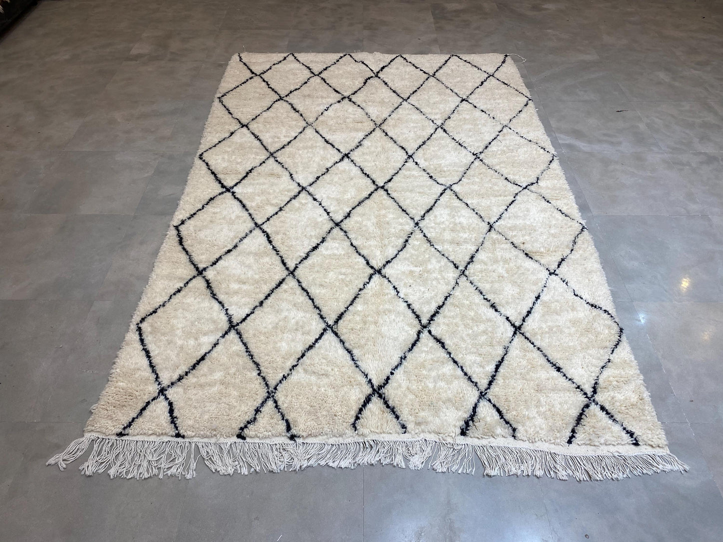 Bohemian Berber Rug | Custom Beni Ourain Floor Rug | Large Area Rug | Organic Wool Rug | Moroccan Rug | Living Room Rug | Hand Knotted Rug