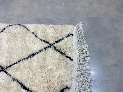 Bohemian Berber Rug | Custom Beni Ourain Floor Rug | Large Area Rug | Organic Wool Rug | Moroccan Rug | Living Room Rug | Hand Knotted Rug