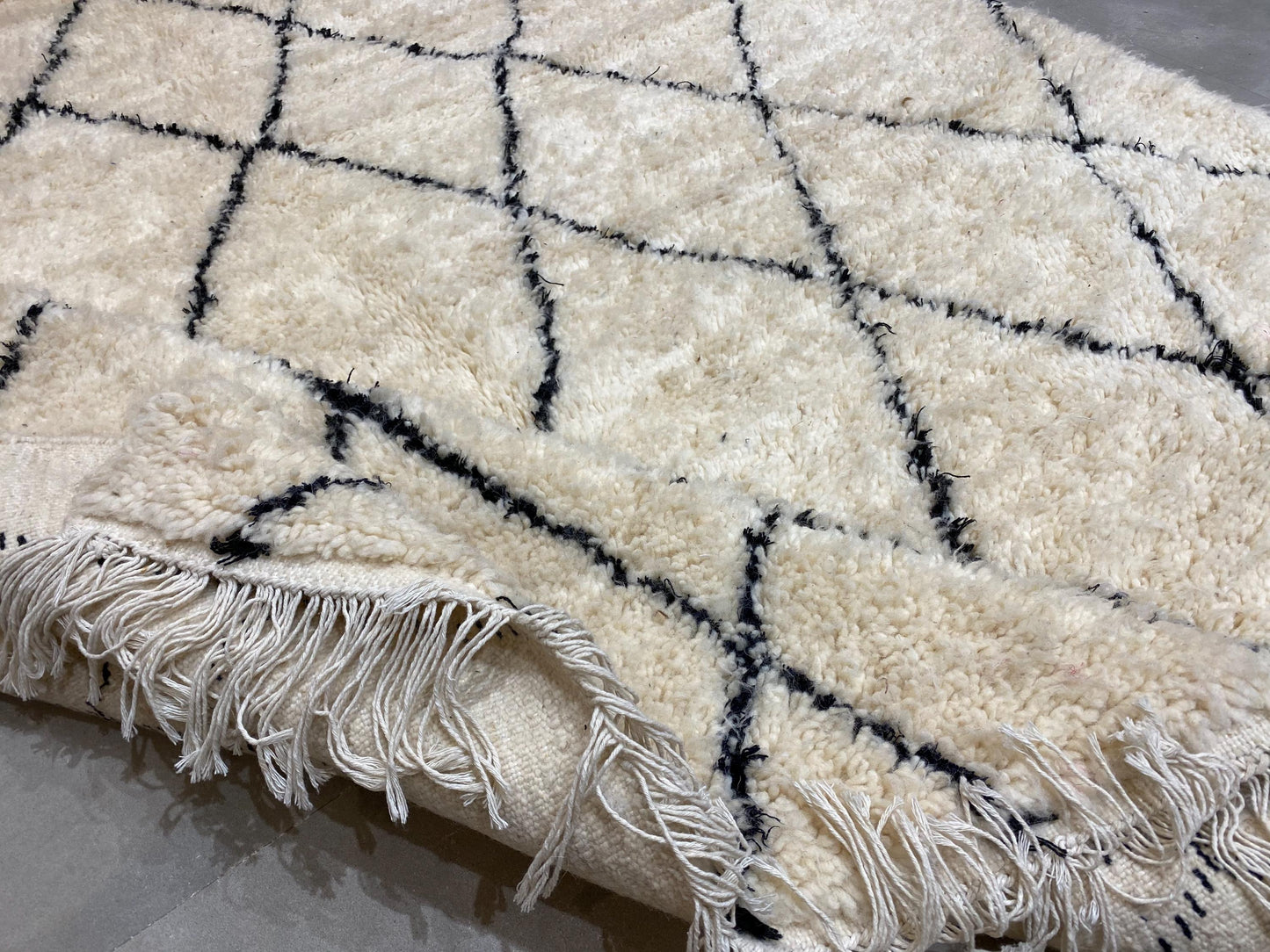 Bohemian Berber Rug | Custom Beni Ourain Floor Rug | Large Area Rug | Organic Wool Rug | Moroccan Rug | Living Room Rug | Hand Knotted Rug