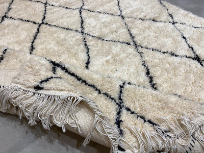 Bohemian Berber Rug | Custom Beni Ourain Floor Rug | Large Area Rug | Organic Wool Rug | Moroccan Rug | Living Room Rug | Hand Knotted Rug