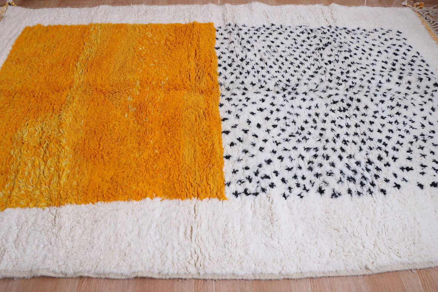 Gorgeous Beni Ourain Custom rugs living room -Berber Yellow rug -Amazing Multicolored Rug-Handmade Wool Rug-Berber Carpet-Genuine Wool Rug .