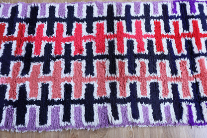 Moroccan Boucherouite Rug - Unique Handwoven Bohemian Style