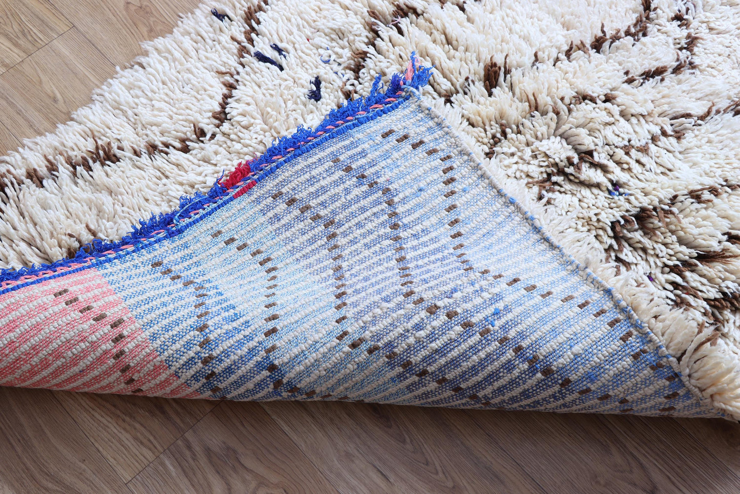 Handmade Moroccan Boucherouite Rug - Colorful Tribal Decor