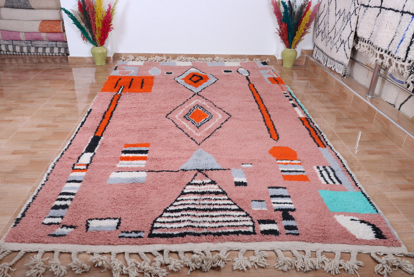 Moroccan Checkered rug - Moroccan rug Checkered - Handmade rug - Moroccan rug - checker board rug - Beni ourain rug - Berber rug - Wool rug