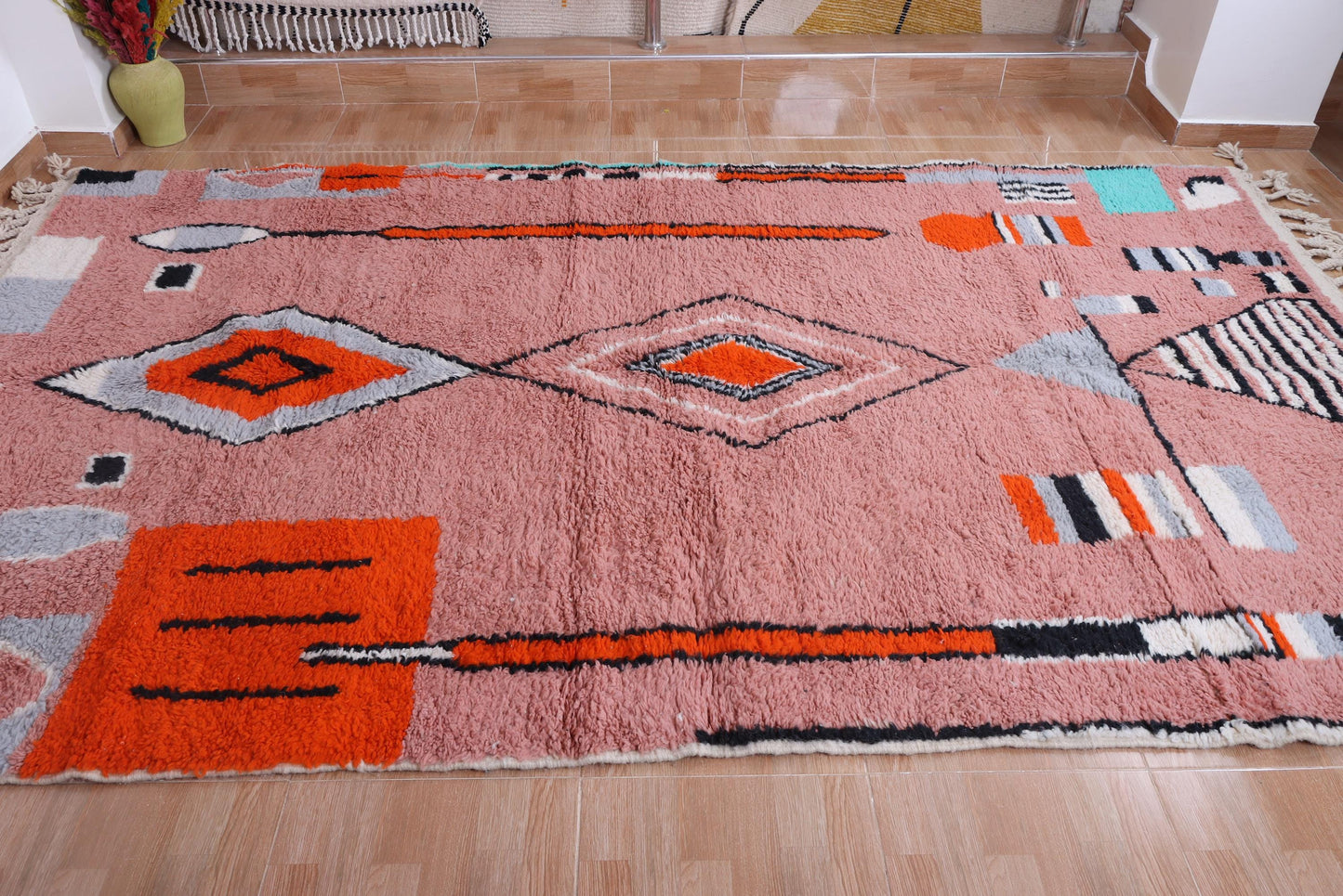 Moroccan Checkered rug - Moroccan rug Checkered - Handmade rug - Moroccan rug - checker board rug - Beni ourain rug - Berber rug - Wool rug
