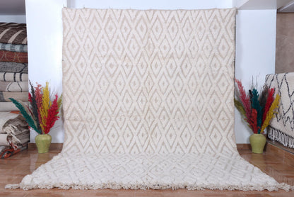 Moroccan rug ivory - Creamy rug - Moroccan cream rug - Wool berber rug - Beni ourain rug - Custom rug - Handmade rug - Moroccan area rug