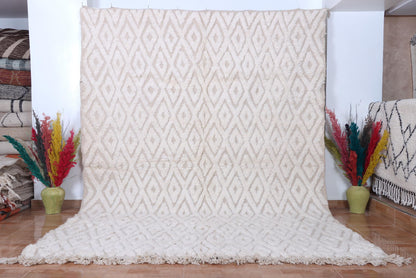 Moroccan rug ivory - Creamy rug - Moroccan cream rug - Wool berber rug - Beni ourain rug - Custom rug - Handmade rug - Moroccan area rug