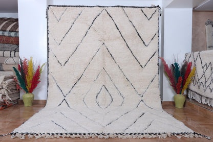Moroccan rug hand knotted - Beni ourain rug - All wool berber rug - Custom rug - Handmade rug - Genuine lamb wool