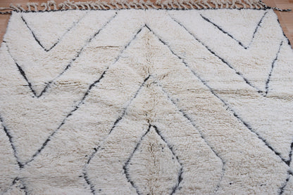 Moroccan rug hand knotted - Beni ourain rug - All wool berber rug - Custom rug - Handmade rug - Genuine lamb wool