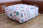 Moroccan Kilim Pouf, Floor Pouf, Vintage Moroccan Ottoman, Beni Ourain Square Pouf, Yoga Meditation Cushion, Outdoor Kilim Pillows