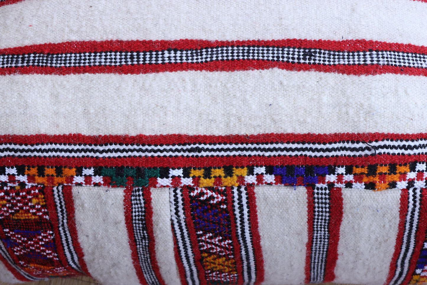 Handmade Moroccan Pouf, Kilim Floor Cushion, Vintage Ottoman, Boho Yoga Pillow, Colorful Rug Pouf for Home Decor