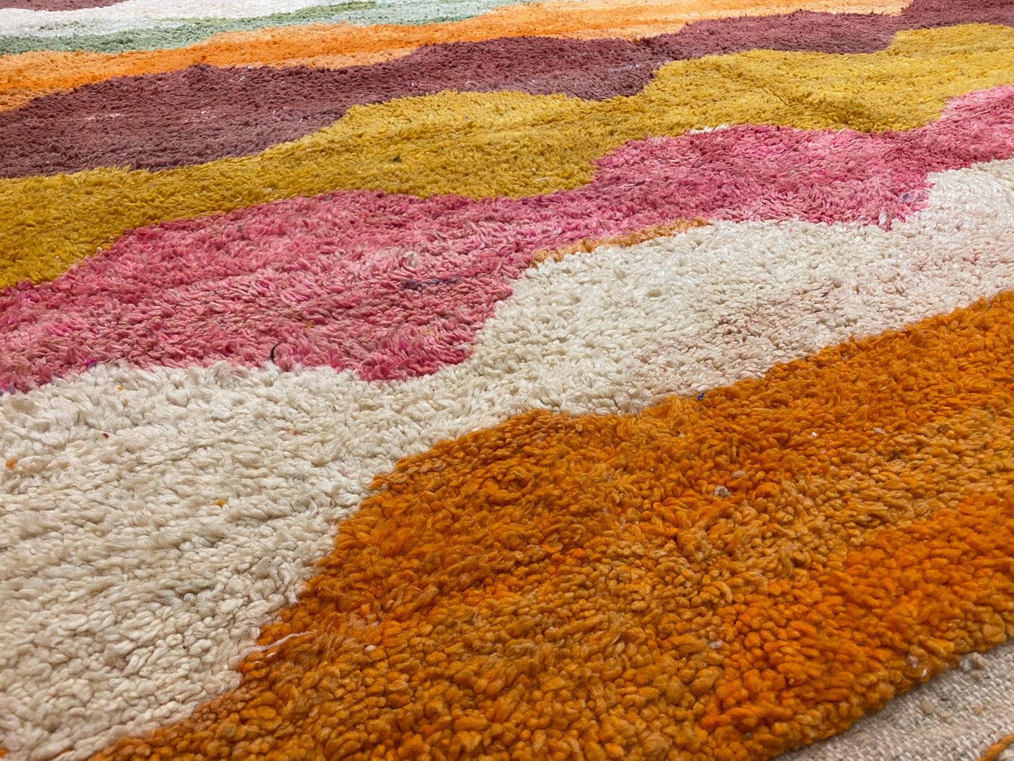 Gorgeous Beni Ourain Custom rugs living room -Berber Yellow rug -Amazing Multicolored Rug-Handmade Wool Rug-Berber Carpet-Genuine Wool Rug .
