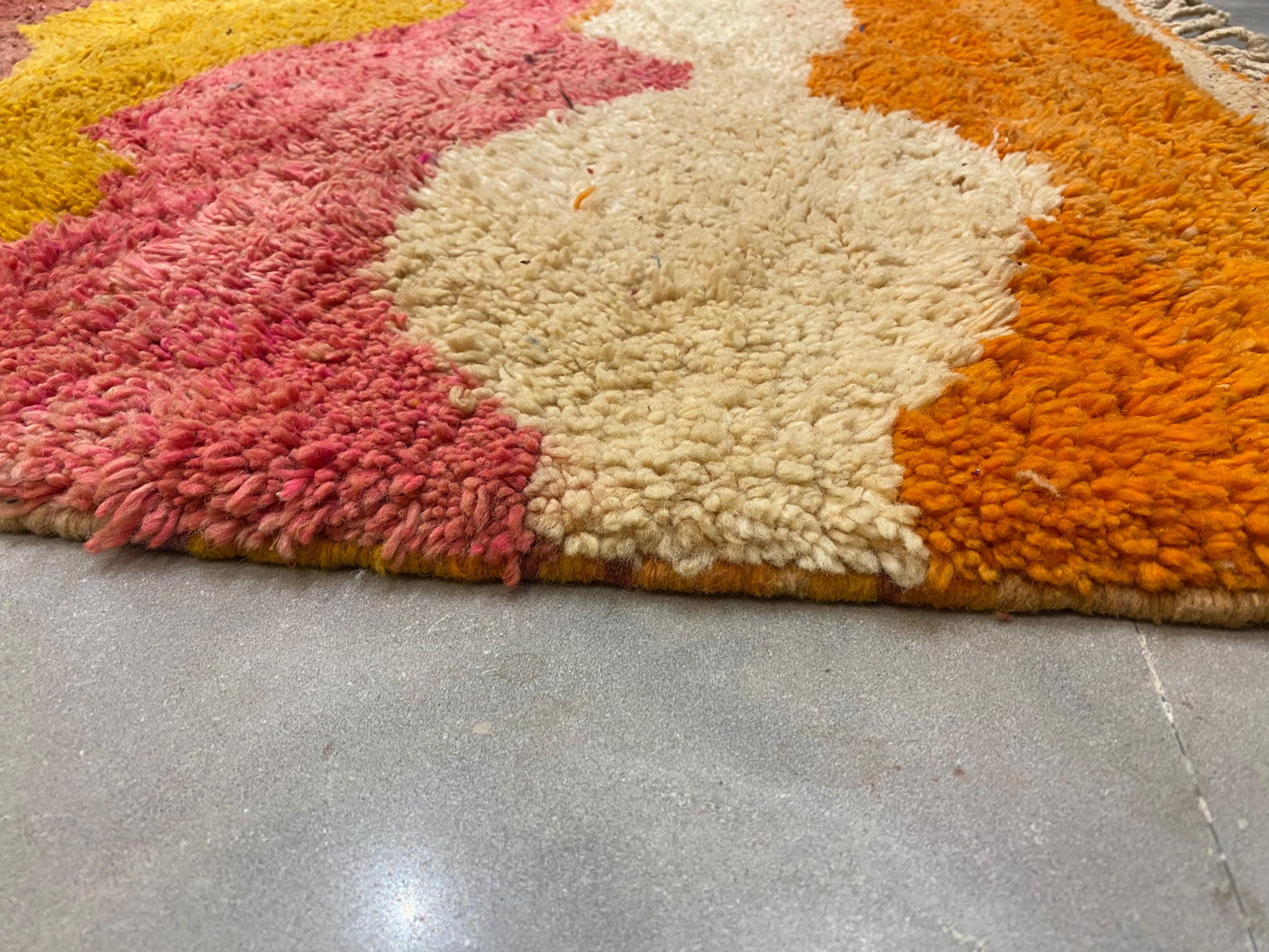 Gorgeous Beni Ourain Custom rugs living room -Berber Yellow rug -Amazing Multicolored Rug-Handmade Wool Rug-Berber Carpet-Genuine Wool Rug .