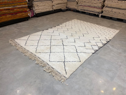 Bohemian Berber Rug | Custom Beni Ourain Floor Rug | Large Area Rug | Organic Wool Rug | Moroccan Rug | Living Room Rug | Hand Knotted Rug