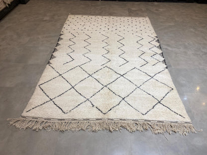Bohemian Berber Rug | Custom Beni Ourain Floor Rug | Large Area Rug | Organic Wool Rug | Moroccan Rug | Living Room Rug | Hand Knotted Rug