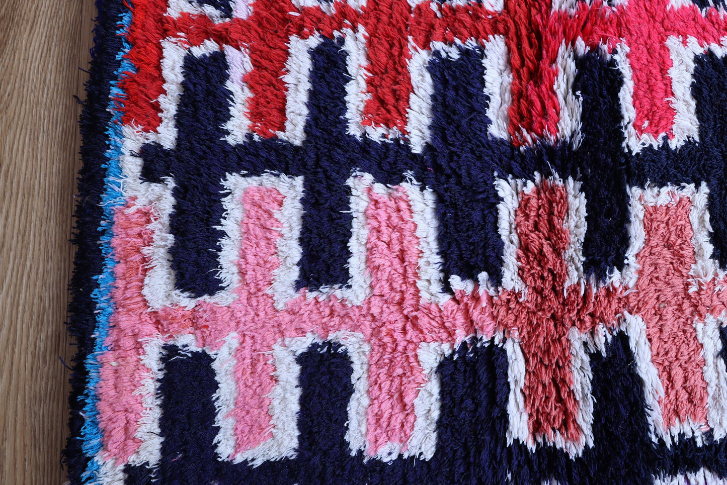 Moroccan Boucherouite Rug - Unique Handwoven Bohemian Style