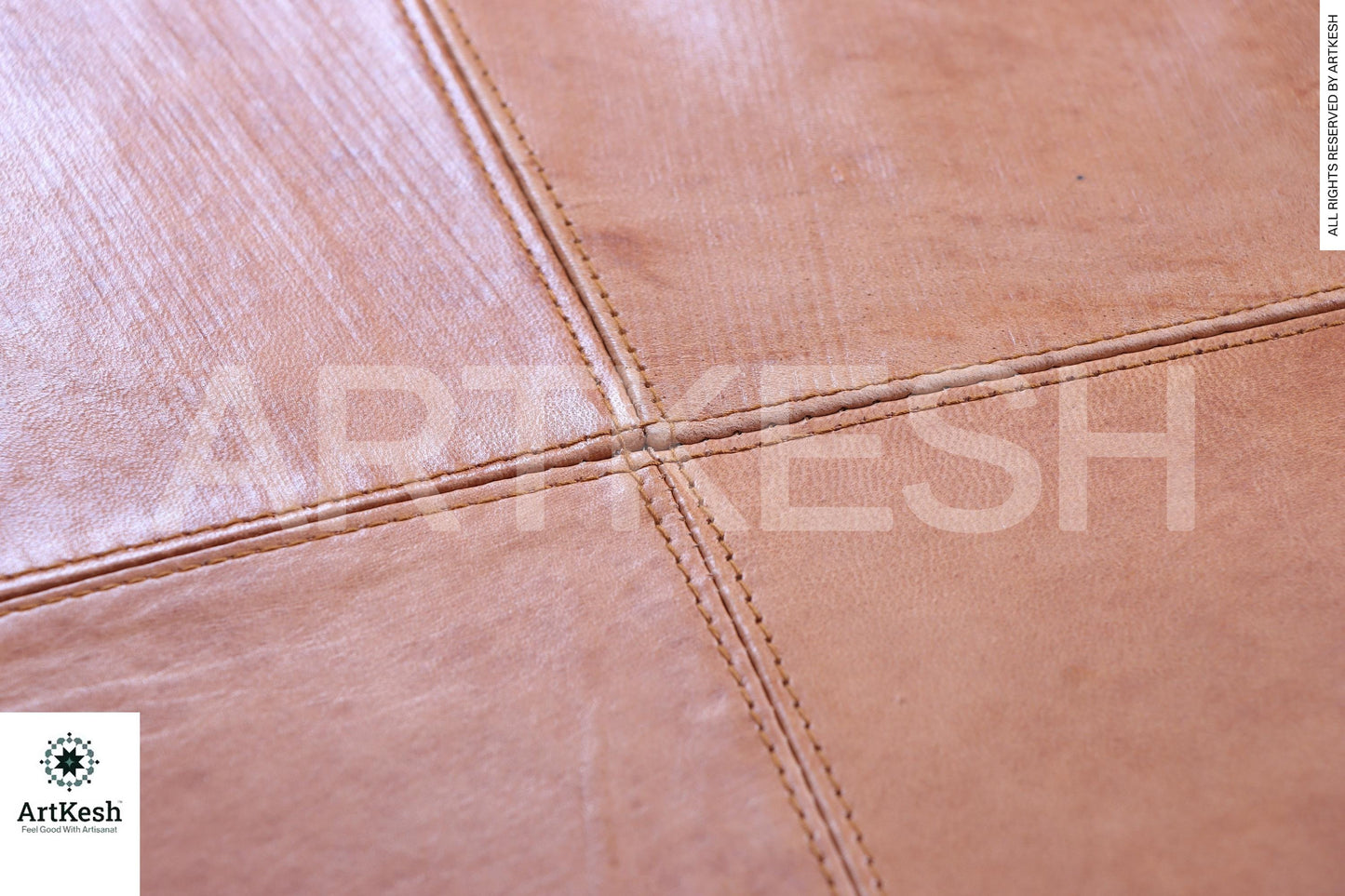 Amazing square Ottoman Pouffe Moroccan leather | ottoman square pouf | light tan handmade footstool square pouffe Moroccan